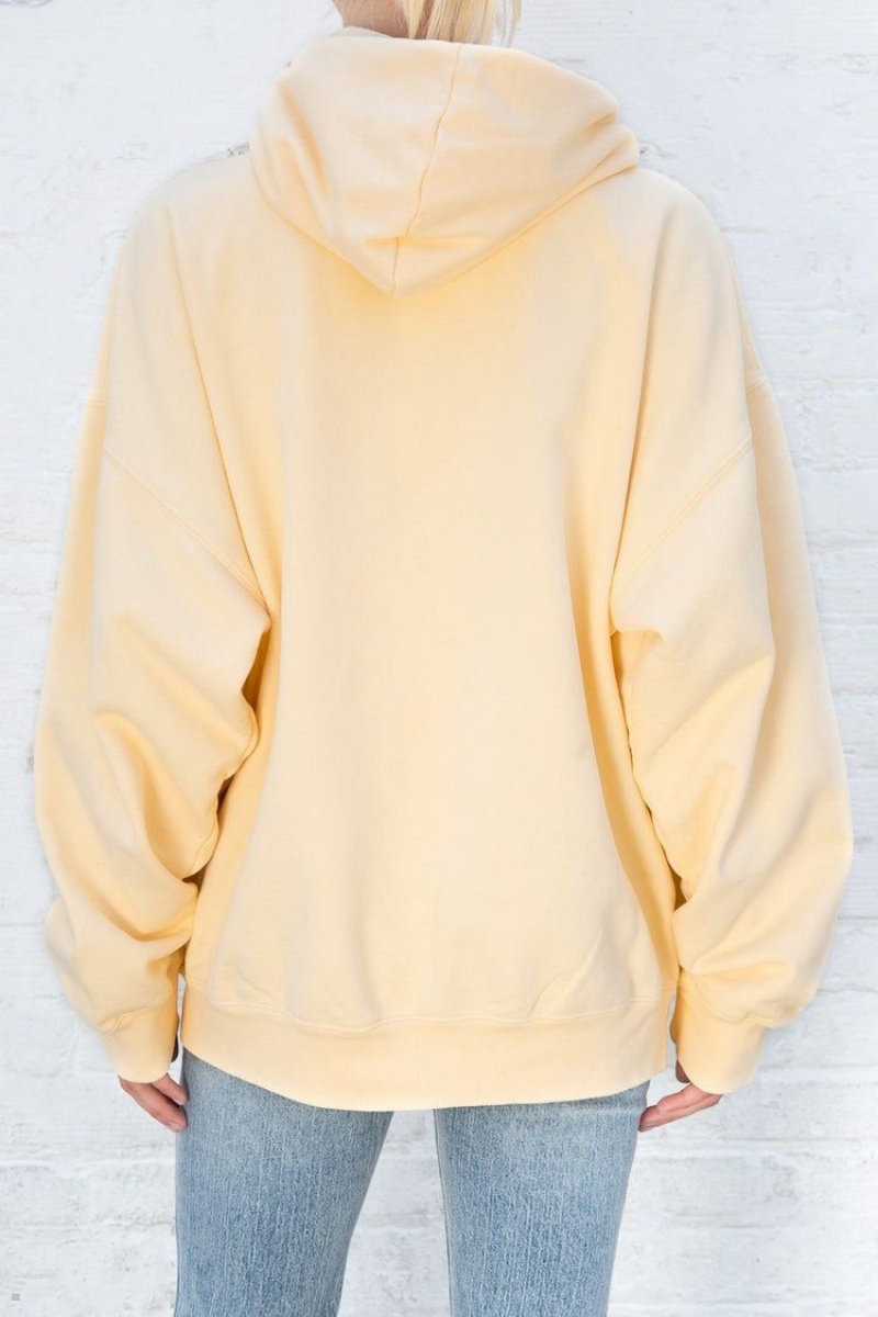 Sweat a Capuche Brandy Melville Christy Jaune | YDV-50253831